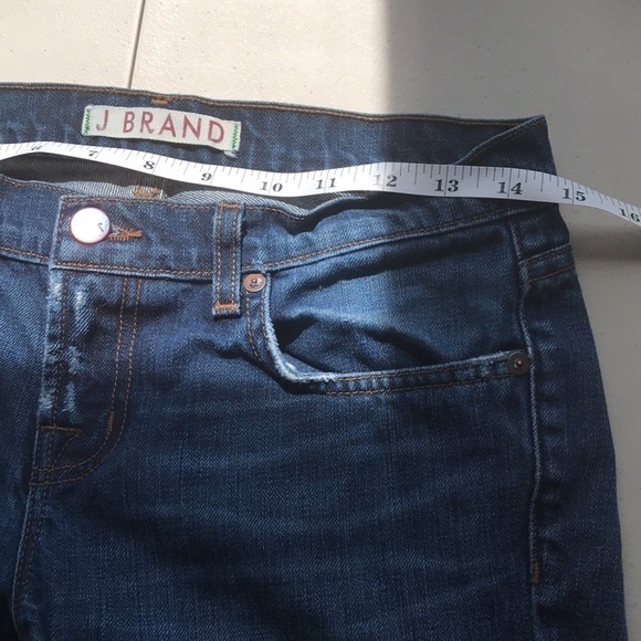 J Brand Womens Aidan Jeans Straight Ringer distressed ripped Blue Size 24 - Picture 8 of 14